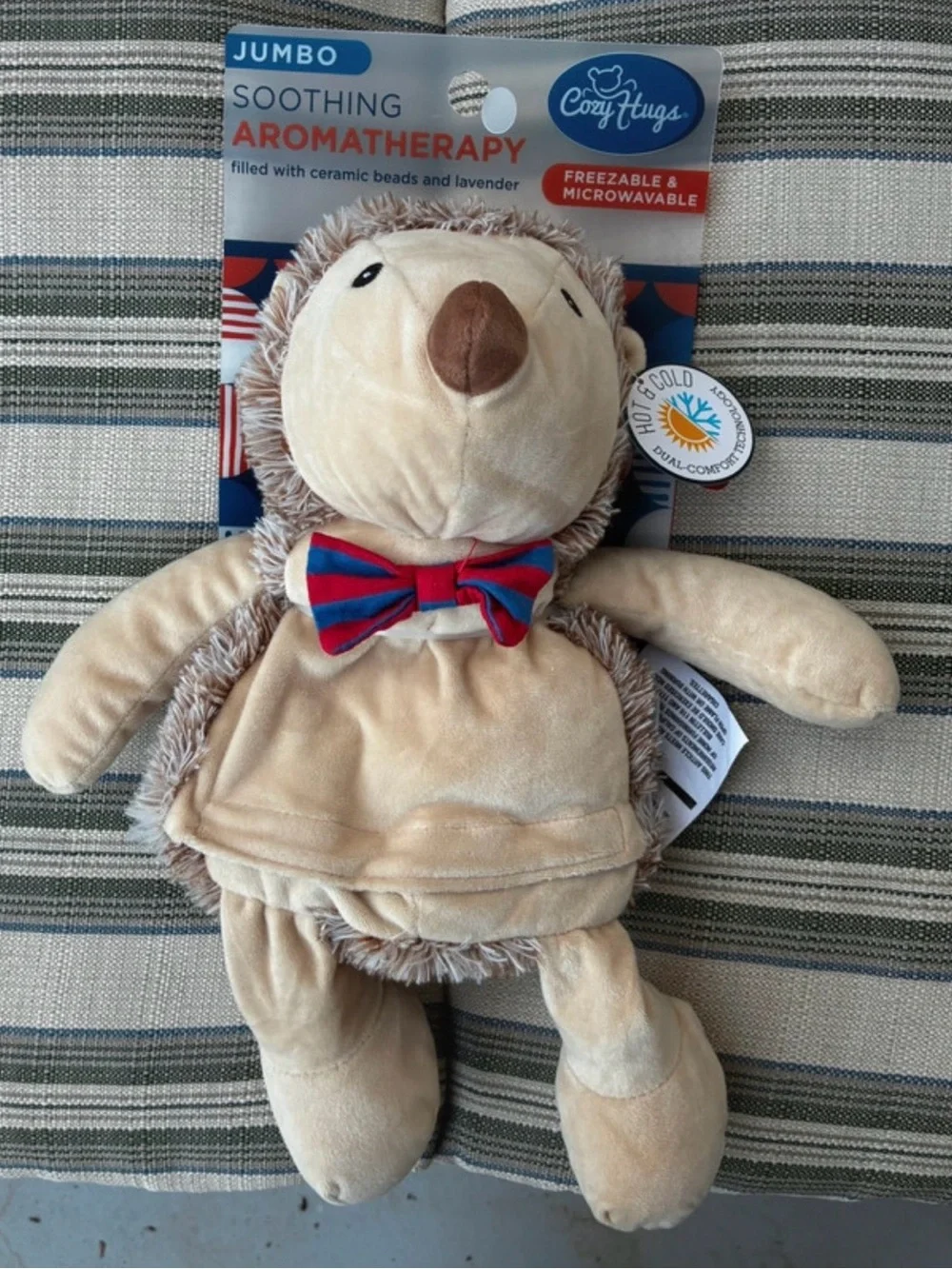 Beige Hedgehog Aromatherapy Plush - Soothing Lavender Heat Pack